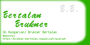 bertalan brukner business card